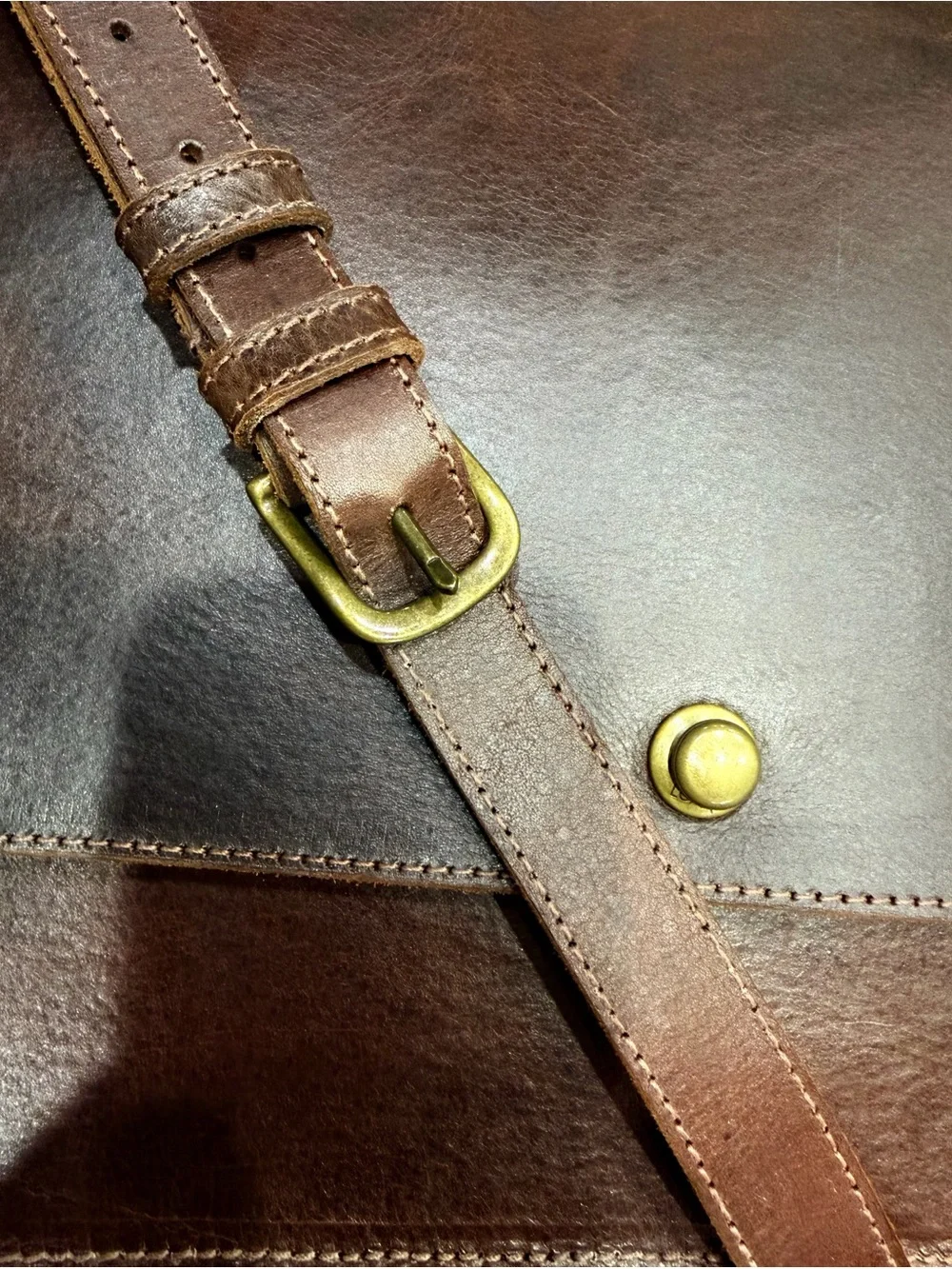 Parker Clay Austin Leather Messengerbag Briefcase - Brown - Excellent Condition